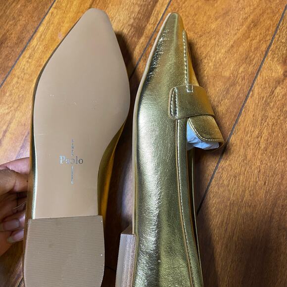 Linea Paolo Marlys Pointed Toe Flat in Gold, Sz 8M -- NWT/NIB - Picture 7 of 10